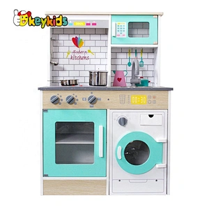 New released kids wooden toy kitchen with washer W10C576