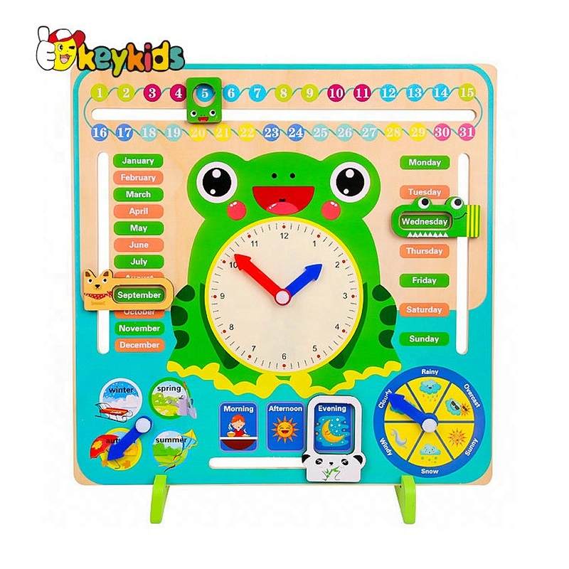 New arrival educational wooden all about today calendar board for kids W09F023