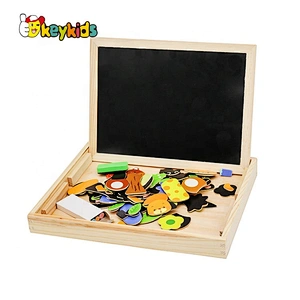 Multi-function Magnetic Wooden easel blackboard,Children non-toxic wooden blackboard,Wooden Double Sides Blackboard W12B060