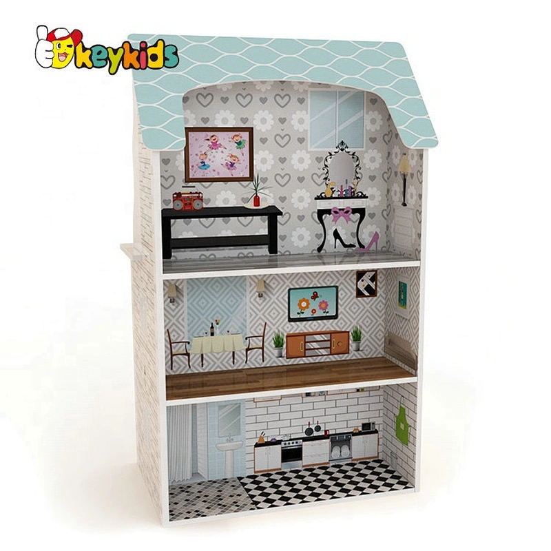 New fashion combination 2 in 1 wooden dollhouse kitchen set for children W06A371C