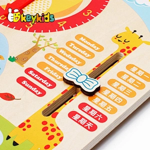 New products children educational wooden advent calendar toys W09F002
