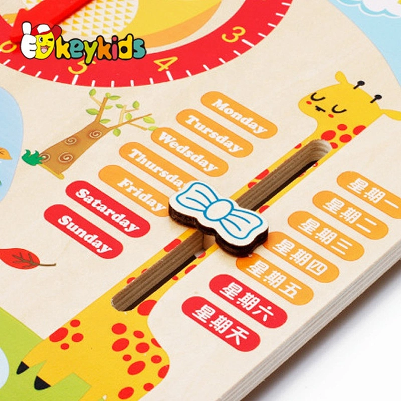 New products children educational wooden advent calendar toys W09F002