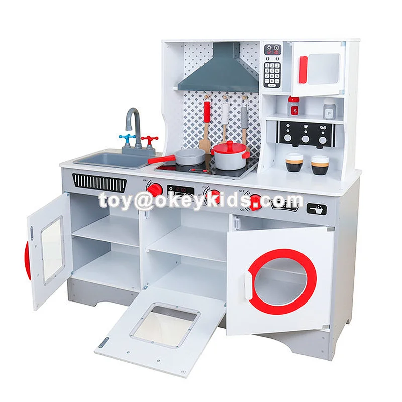 On sale modern wooden electric play kitchen for kids W10C467D