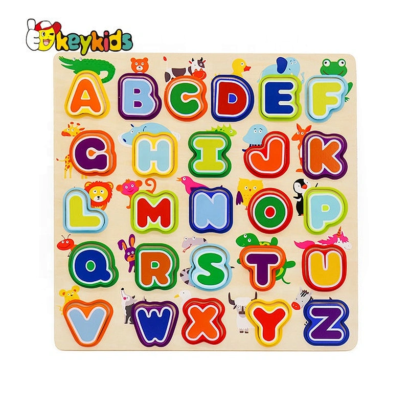 Top Sale Educational Animal Puzzle Wooden For Children W14B111