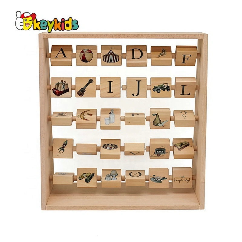 New hottest educational toys wooden alphabet abacus for kids W12C013