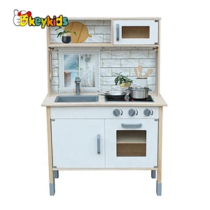 Customize simulation play wood kitchen toy for children W10C396C