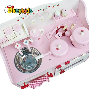 Stock wooden kitchen toy for kids,strawberry wooden toy kitchen set toy for children WJ279058