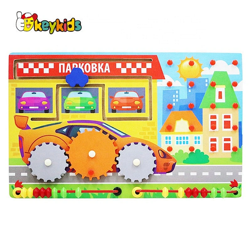 2019 Most popular educational wooden diy sensory board for kids W11H067