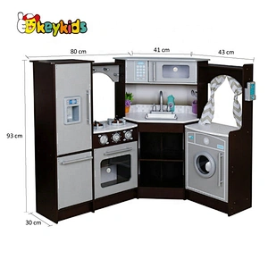 New hottest corner large wooden toy kitchen play set for children W10C607