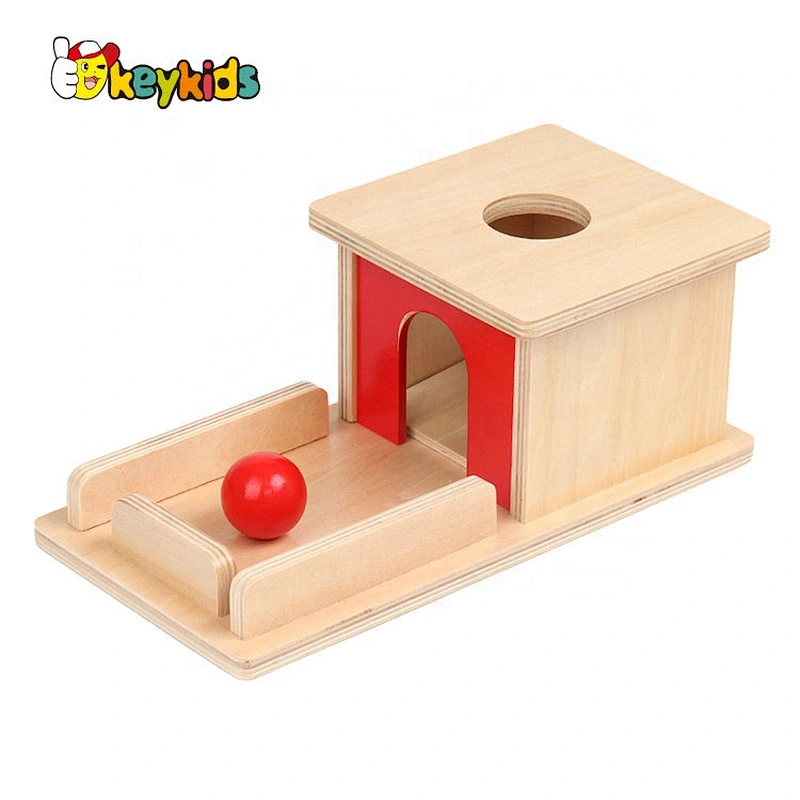 New fashion Montessori wooden object permanence box with tray W12F083B