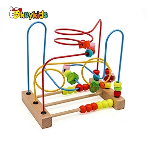 Kid School Learning Toys Wooden Bead Maze W11B098