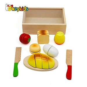New hottest pretend play set wooden cutting food for kids W10B269