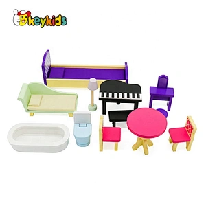 New style 13 furniture pieces children luxury wooden toy dream cottages W06A225