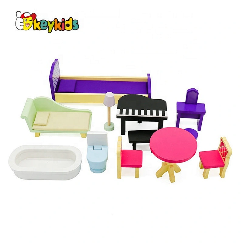 New style 13 furniture pieces children luxury wooden toy dream cottages W06A225