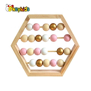 Best design educational wooden abacus toy for kids W12A038