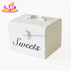 Wholesale children pretend play toys wooden toy birthday cake with food and box W10B195