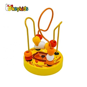 Customize classic wooden mini bead maze for kids W11B266