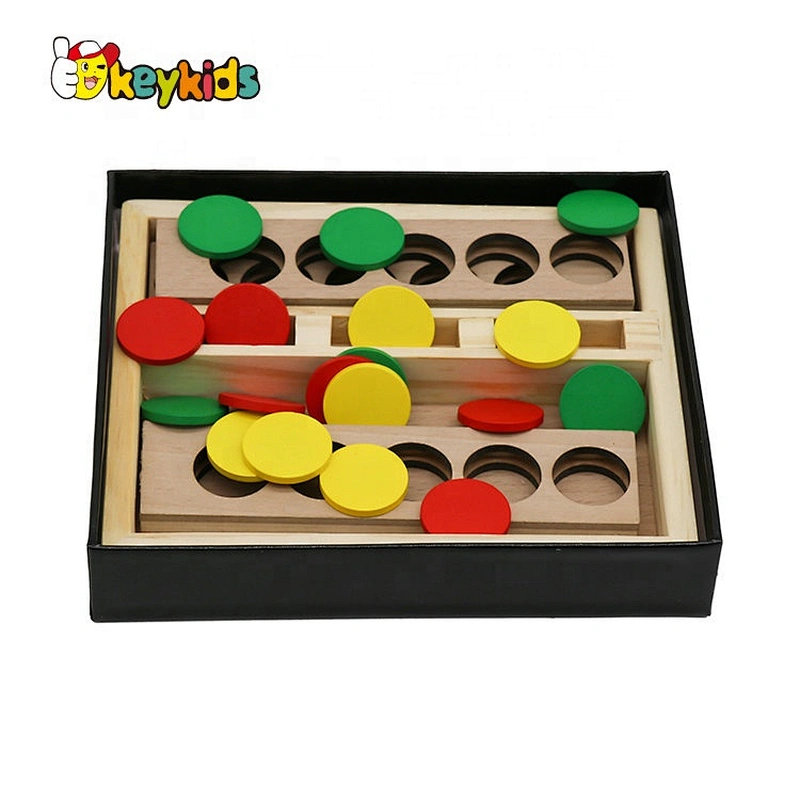 2021 Hot selling early educational wooden colour sorting toys for children W12E076