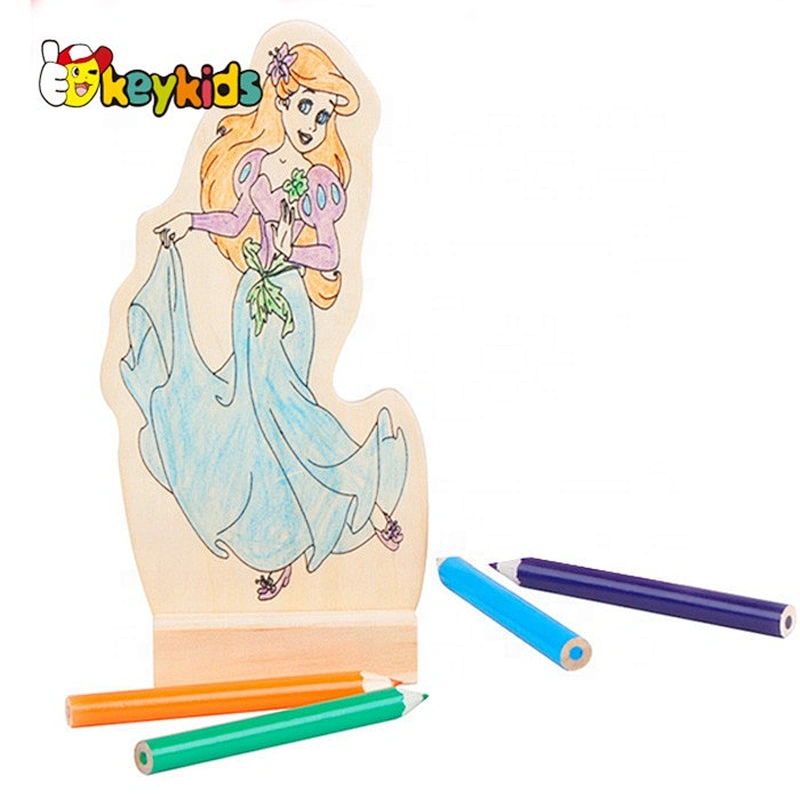 hottest educational wooden kids painting toys for wholesale W03A079