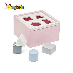 New design preschool pink wooden pound a peg toy for children W11G047