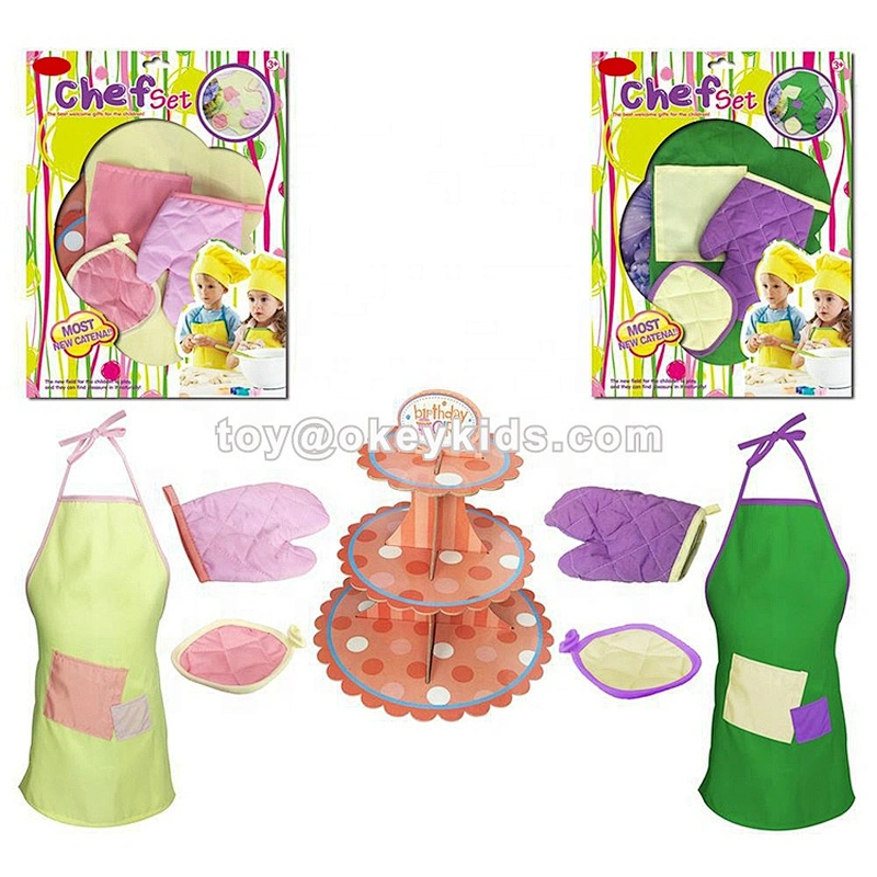 2021 Adorable  carton educational wooden chef set for kids W10D344