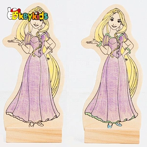 hottest educational wooden kids painting toys for wholesale W03A079