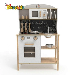 New arrival children wooden toy kitchen play set with accessories W10C546