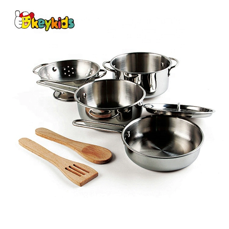 wholesale 8 PCS metal kitchen toy pots and pans set for kids M03A001