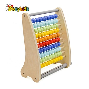 Customize educational wooden abacus counting toy for toddlers W12A046