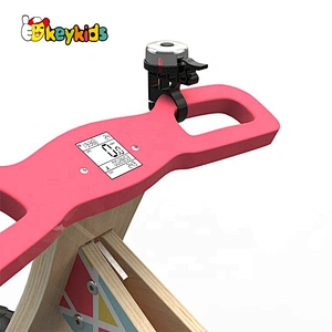 high quality girls pink wooden push bicycle with customize W16C274