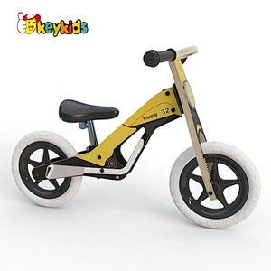 New arrived yellow wooden retro balance bike for children W16C295