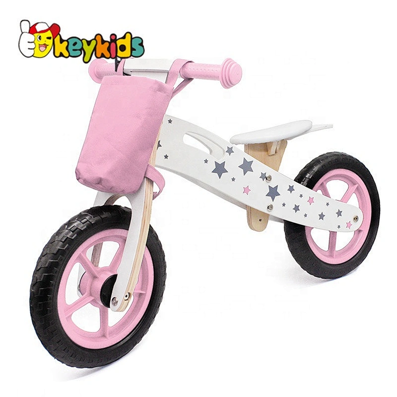 Newest Design Children Wooden Push Along Bike With Adjustable Seat W16C195