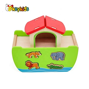 New hottest attractive wooden noah's ark toy for kids Christmas toy W12D078
