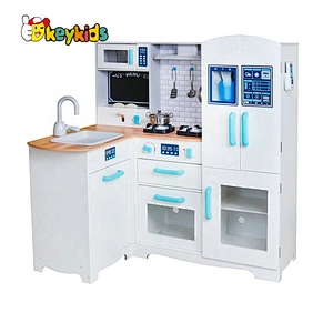 New hottest children white corner play kitchen set with lights and sounds W10C595