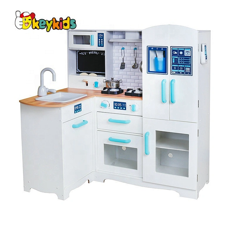 New hottest children white corner play kitchen set with lights and sounds W10C595