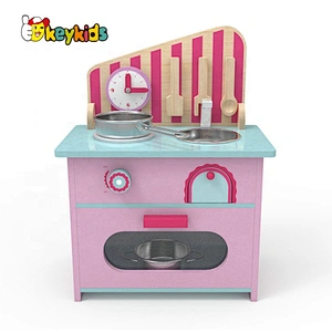 Original Design pretend play wooden mini kitchen set for girls W10C427