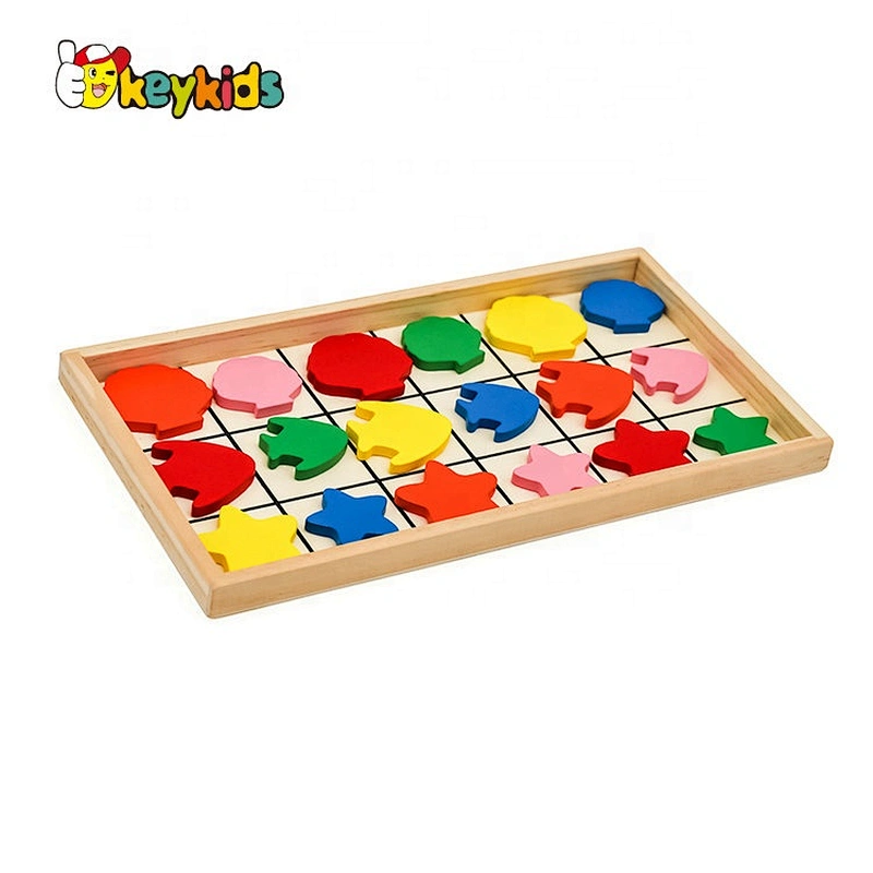 Top sale color education wooden learning center toys for kids W12E026