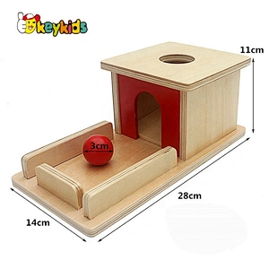 New fashion Montessori wooden object permanence box with tray W12F083B
