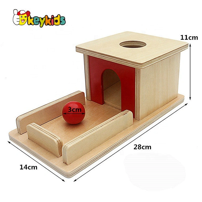 New fashion Montessori wooden object permanence box with tray W12F083B