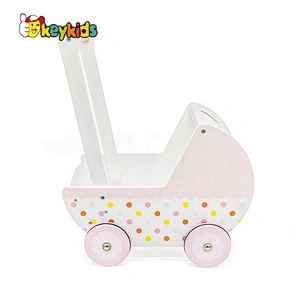Top Sale Learning Walking Pink Wooden Kids Walker For Wholesale W16E102B