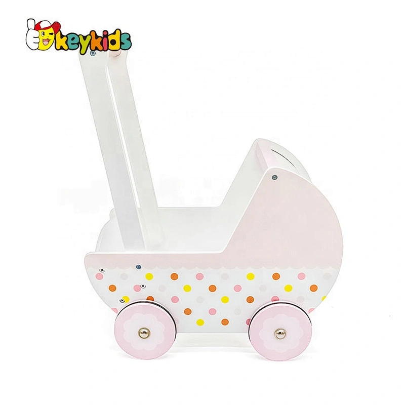 Top Sale Learning Walking Pink Wooden Kids Walker For Wholesale W16E102B
