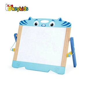 Early educational double sided wooden drawing board toy for children W12B129
