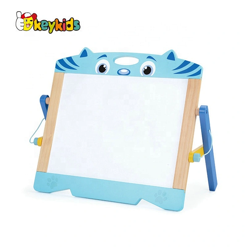 Early educational double sided wooden drawing board toy for children W12B129