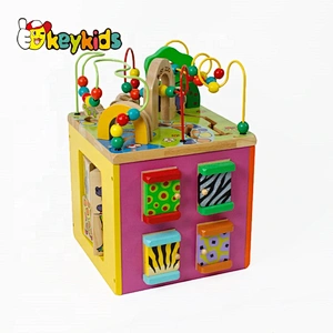 Kids Wooden Busy Cube For Creativity W12D048B