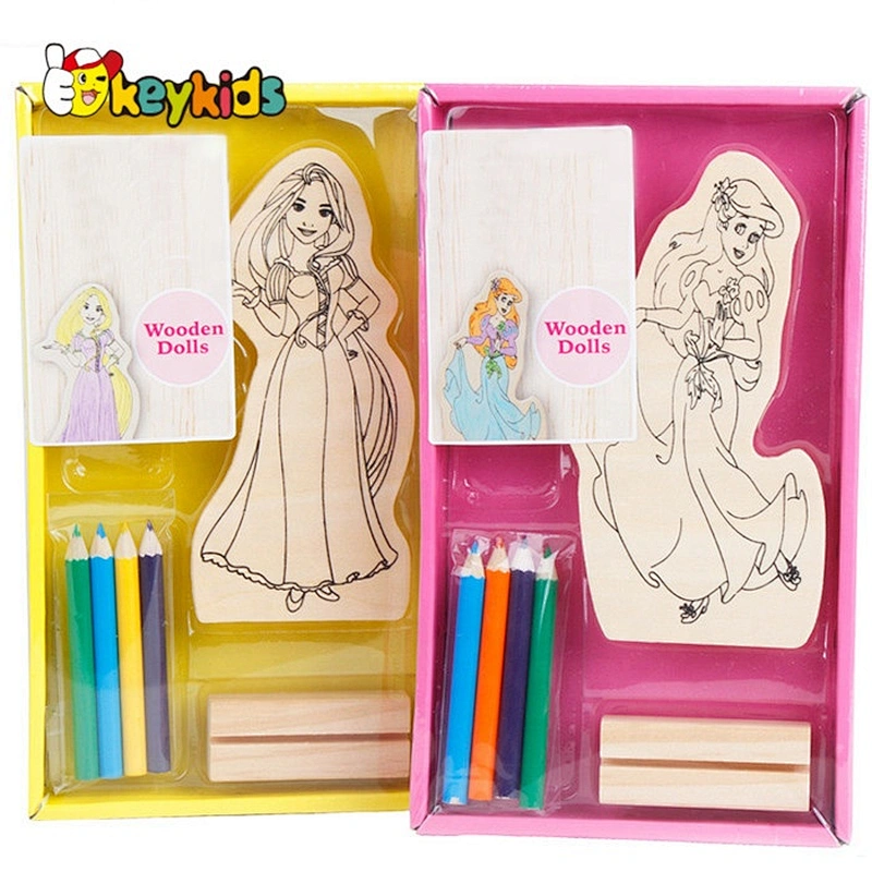 hottest educational wooden kids painting toys for wholesale W03A079