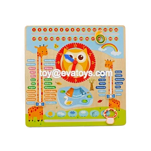 New arrival educational wooden my first calendar for kids W09F022