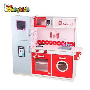 Best sale children big wooden play kitchen set with accessories W10C037A