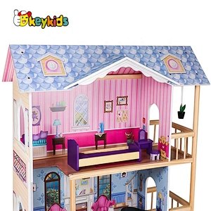 New style 13 furniture pieces children luxury wooden toy dream cottages W06A225
