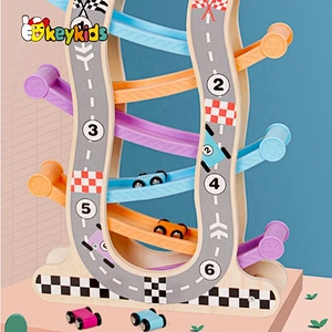 Most popular preschool wooden ramp racer toy for children W04E116