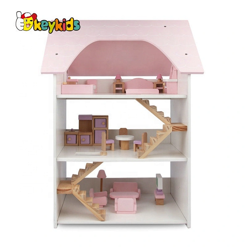New released children wooden miniature room kits for pretend play W06A388